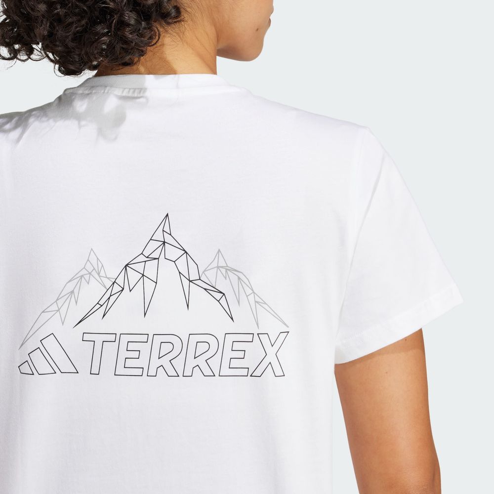 Foto 7 pulgar | Playera Estampada Terrex Adidas Blanco Mujer