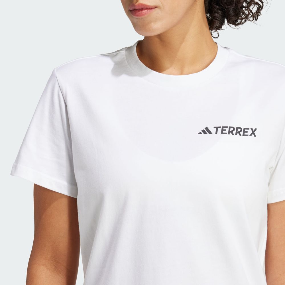 Foto 8 pulgar | Playera Estampada Terrex Adidas Blanco Mujer