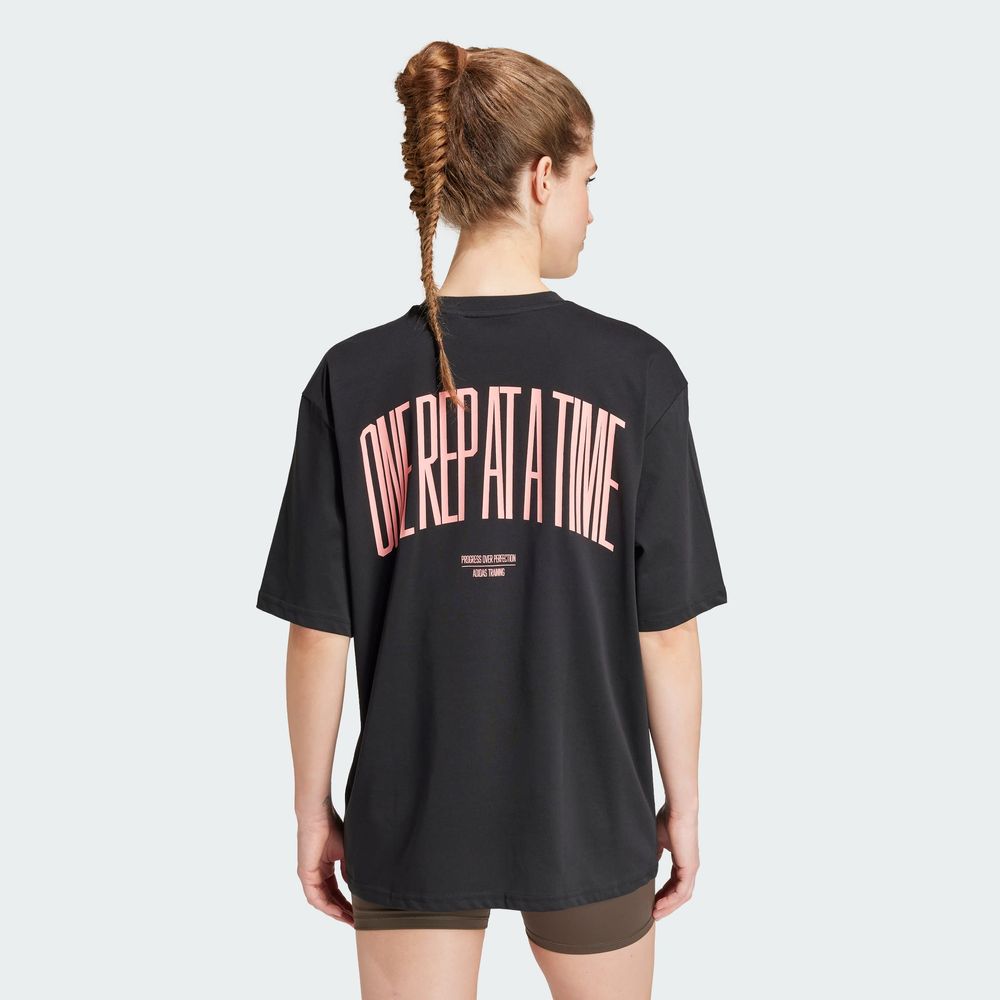 Foto 6 pulgar | Playera Strength Estampada Adidas Negro Mujer