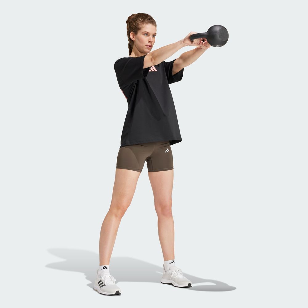 Foto 7 pulgar | Playera Strength Estampada Adidas Negro Mujer