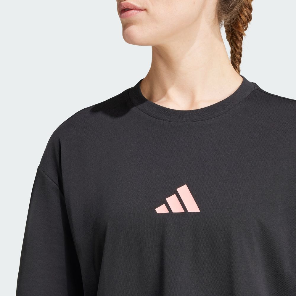Foto 8 pulgar | Playera Strength Estampada Adidas Negro Mujer
