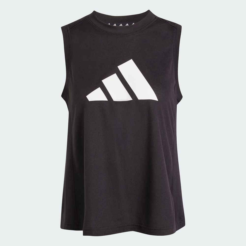 Foto 4 pulgar | Playera Sin Mangas De Entrenamiento Train Essentials Big Performance Logo Adidas Negro Mujer