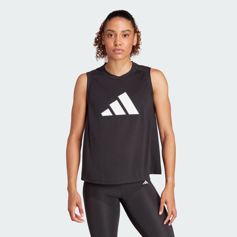 Foto 5 pulgar | Playera Sin Mangas De Entrenamiento Train Essentials Big Performance Logo Adidas Negro Mujer