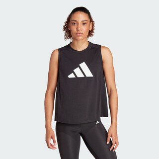 Foto 4 | Playera Sin Mangas De Entrenamiento Train Essentials Big Performance Logo Adidas Negro Mujer