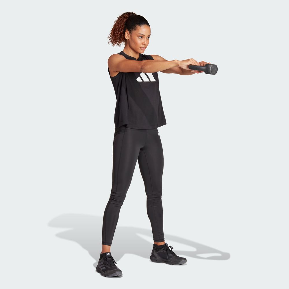 Foto 7 pulgar | Playera Sin Mangas De Entrenamiento Train Essentials Big Performance Logo Adidas Negro Mujer