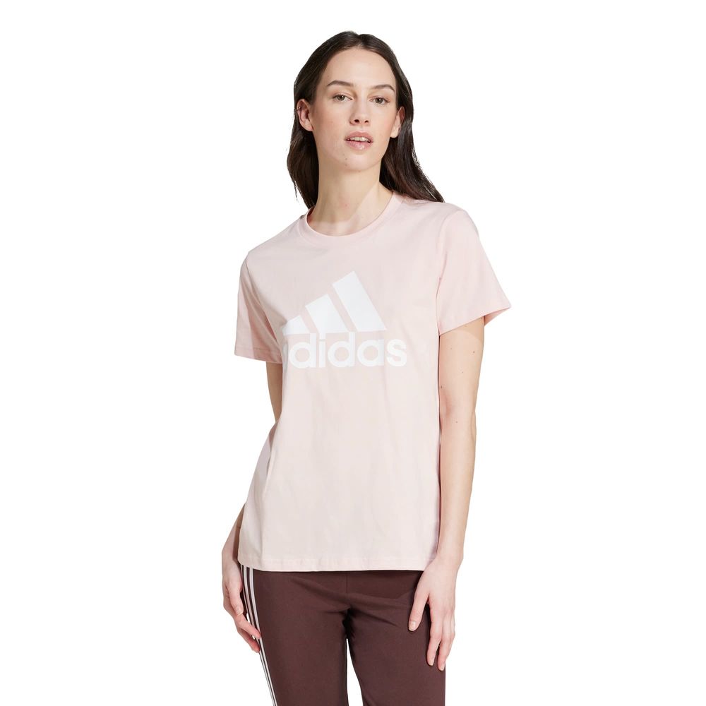 Foto 3 pulgar | Playera Loungewear Essentials Logo Adidas Rosa Mujer