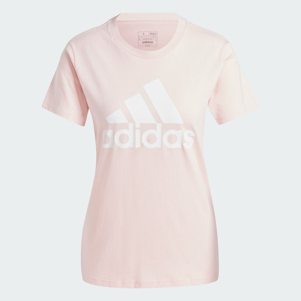 Foto 4 pulgar | Playera Loungewear Essentials Logo Adidas Rosa Mujer