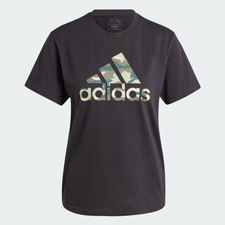 Foto 3 | Playera Camo Estampada Adidas Negro Mujer