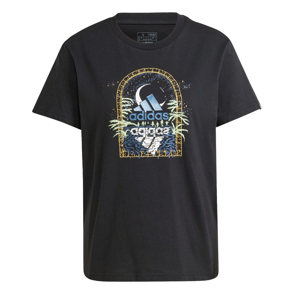 Foto 2 pulgar | Playera Mystic Estampada Adidas Negro Mujer