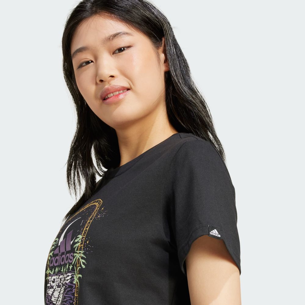 Foto 8 pulgar | Playera Mystic Estampada Adidas Negro Mujer