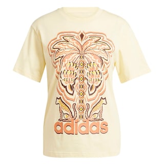 Foto 1 | Playera Estampada Adidas X Farm Rio Adidas Amarillo Mujer