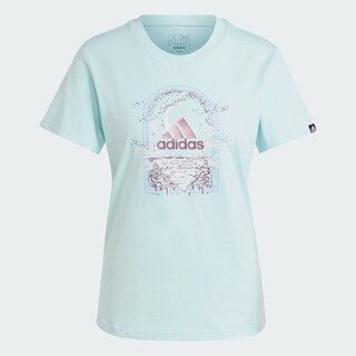 Foto 3 | Playera Mystic Estampada Adidas Turquesa Mujer