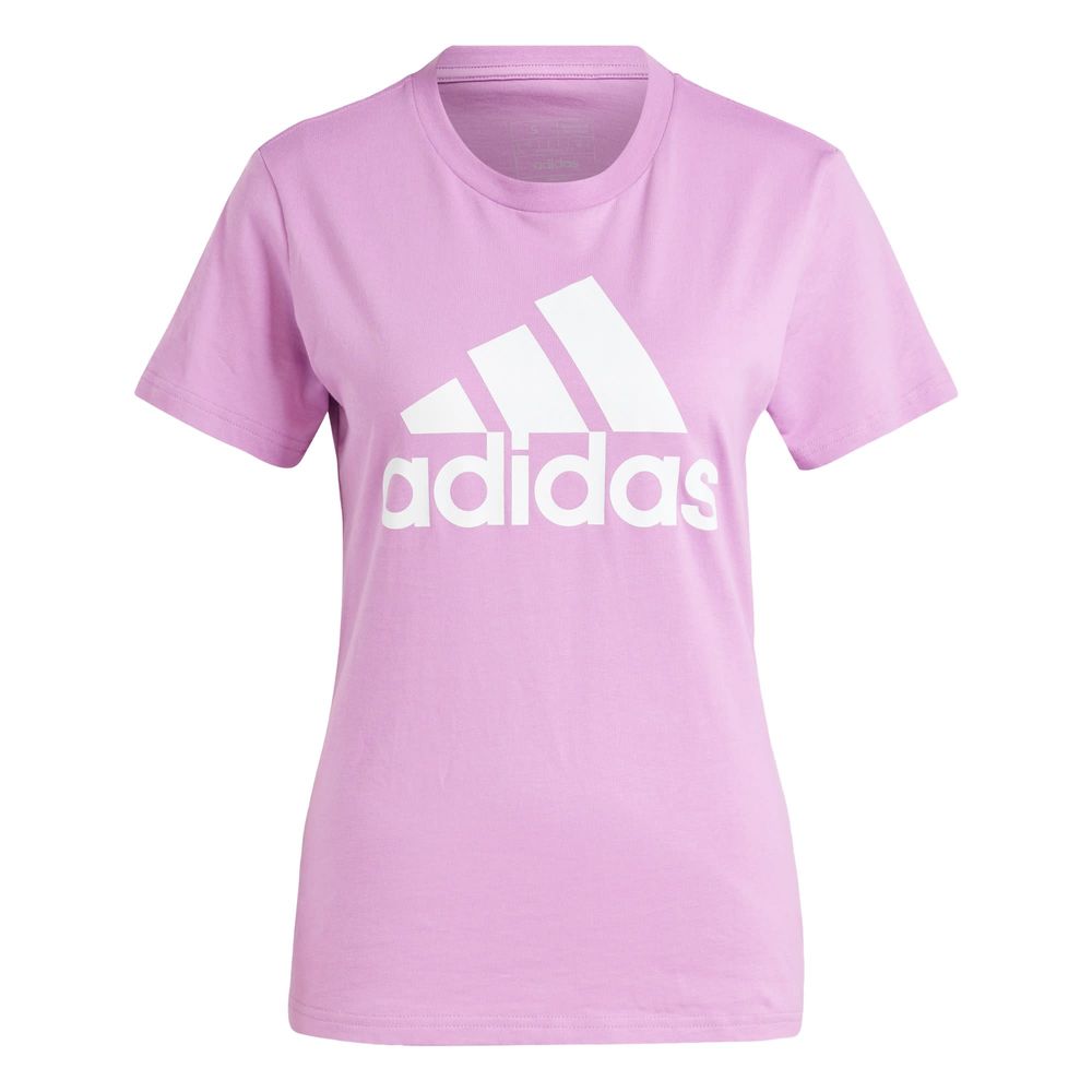 Playera Loungewear Essentials Logo Adidas Violeta Mujer