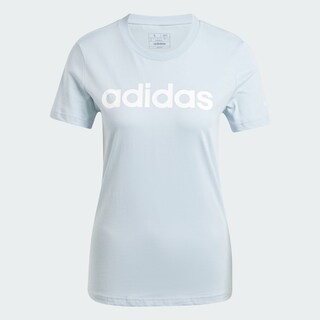 Foto 3 | Playera Loungewear Essentials Logo Ajustada Adidas Azul Mujer
