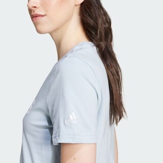 Foto 7 | Playera Loungewear Essentials Logo Ajustada Adidas Azul Mujer