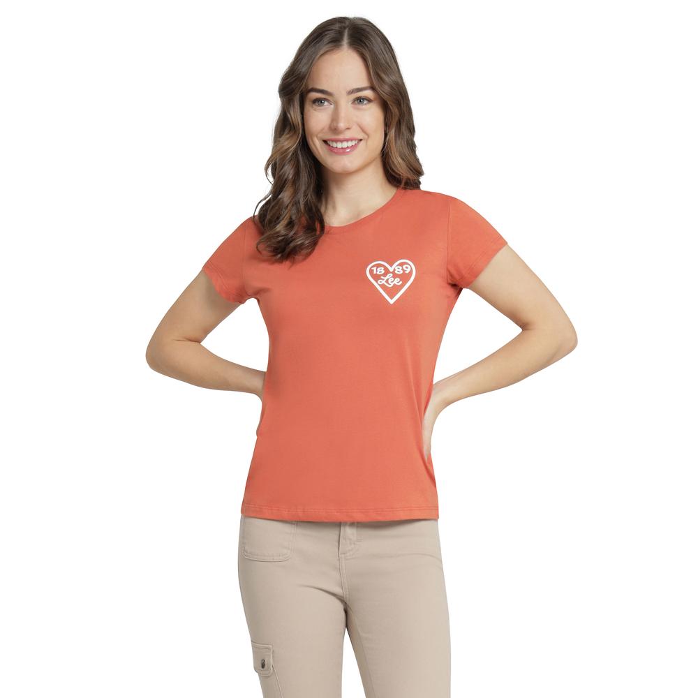 Foto 2 pulgar | Playera Mujer Lee Regular Fit 278 Rojo