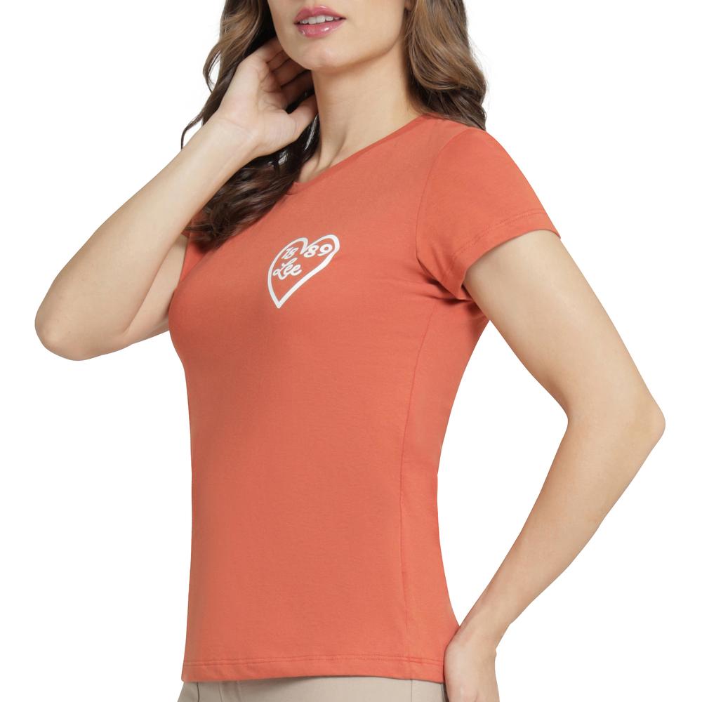Foto 6 pulgar | Playera Mujer Lee Regular Fit 278 Rojo