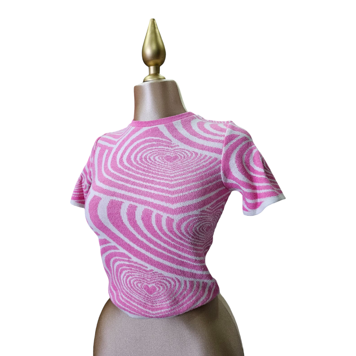 Foto 4 pulgar | Playera Estampado Rosa/blanco Para Dama Om