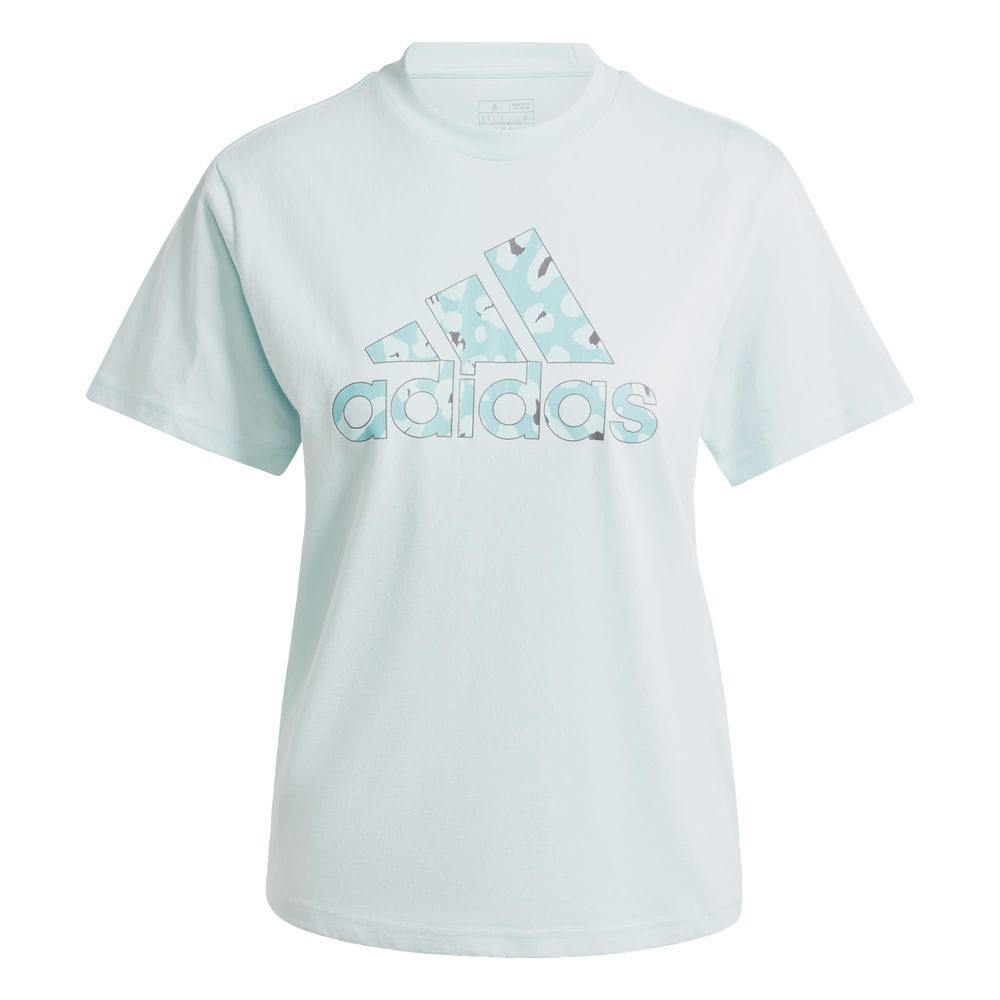 Playera Animal Graphic Adidas Turquesa Mujer