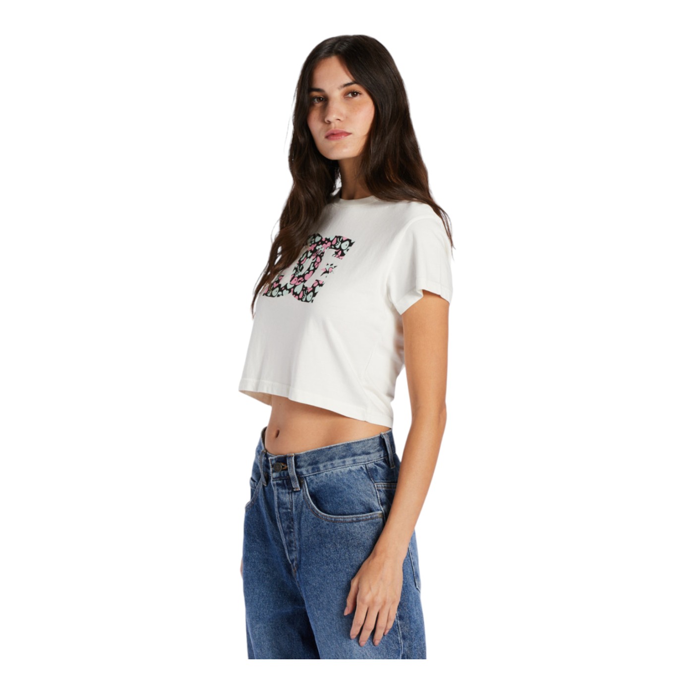 Playera Dc Shoes Star Fill Color Blanco Mujer Modelo Adjzt03062wcqz