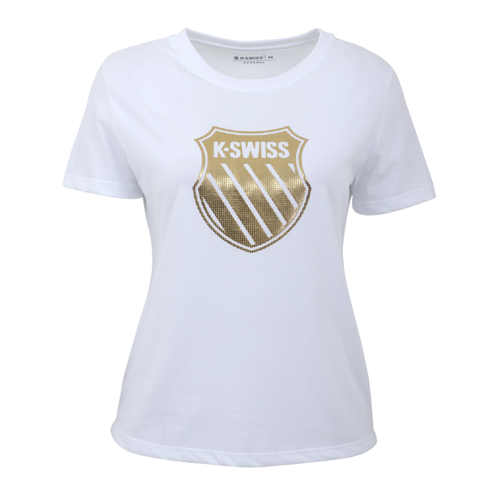 Playera K-swiss Wts-02 Para Mujer Color Blanco