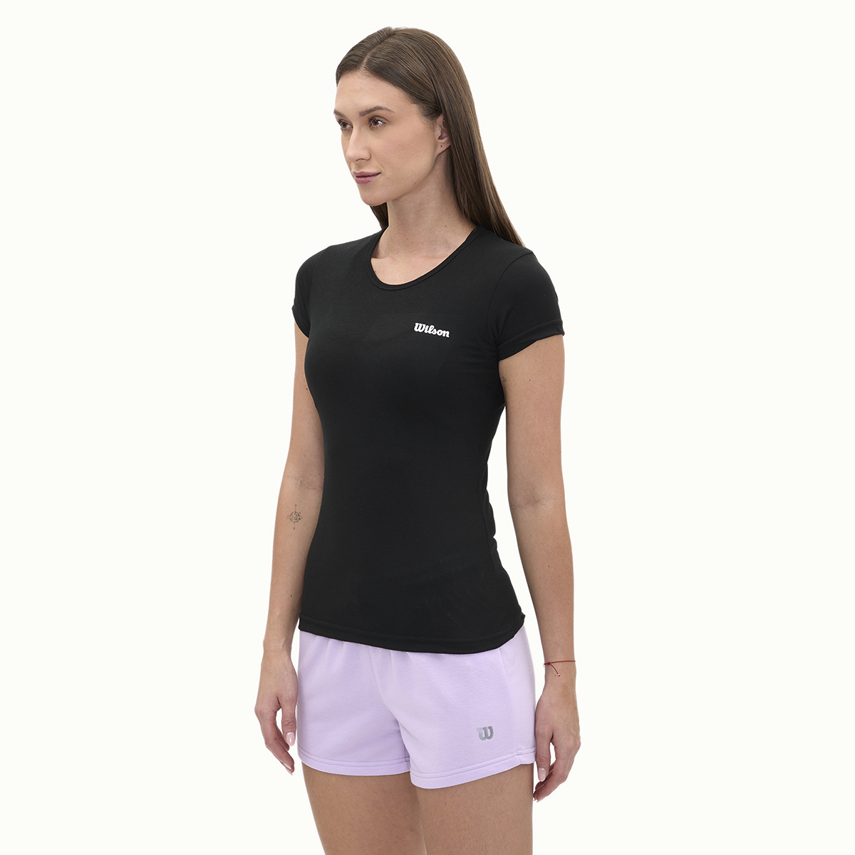 Foto 3 pulgar | Playera Wilson Polyspun Cuello Redondo Lisa Para Mujer