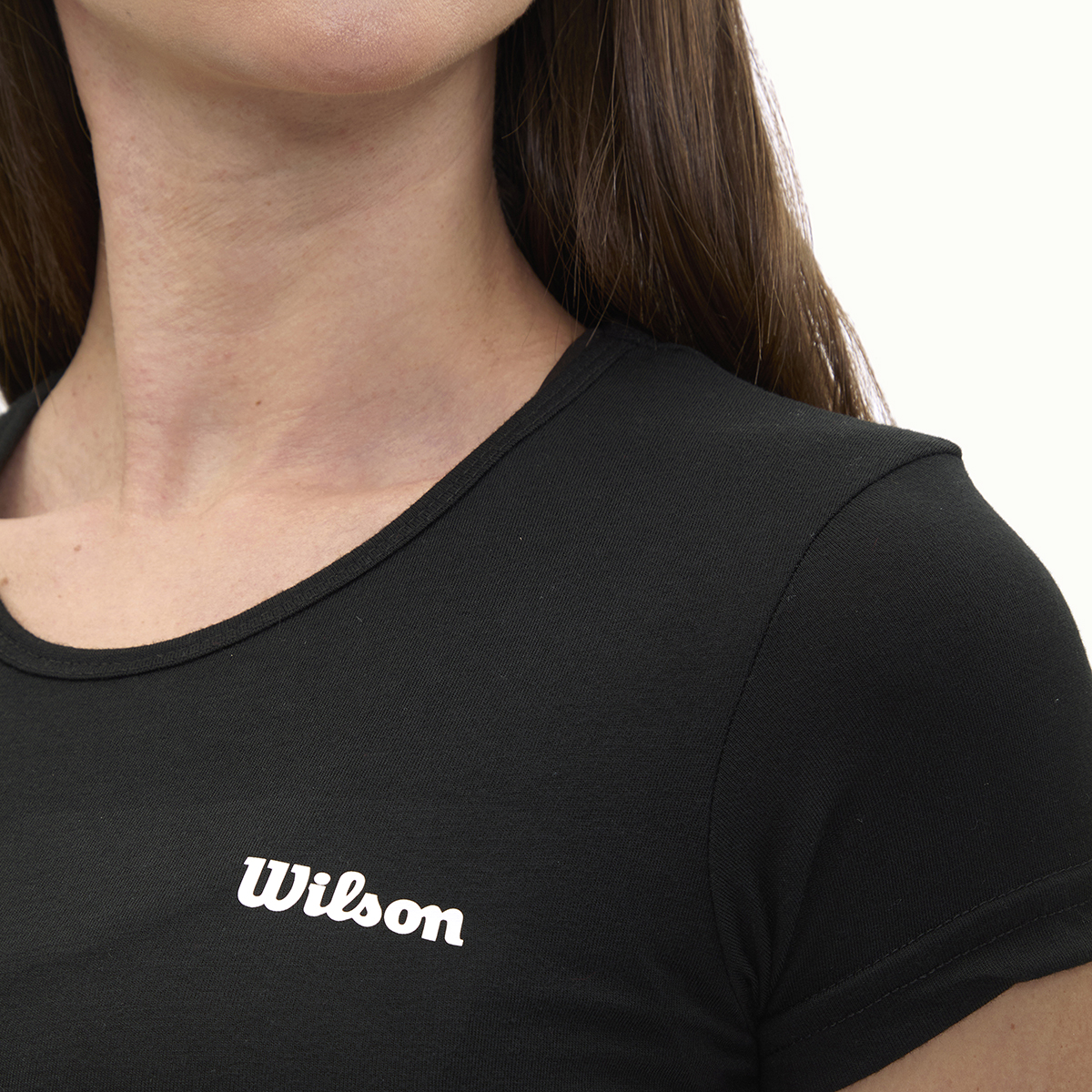 Foto 5 pulgar | Playera Wilson Polyspun Cuello Redondo Lisa Para Mujer
