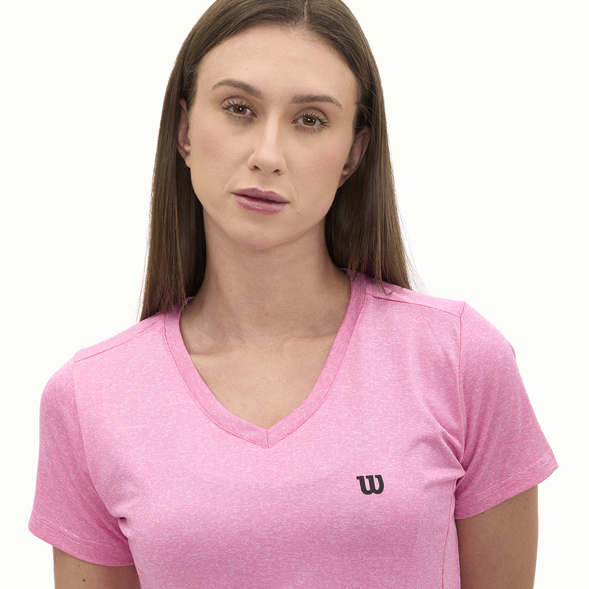Foto 4 pulgar | Playera Wilson Cuello V Jaspeada Para Mujer