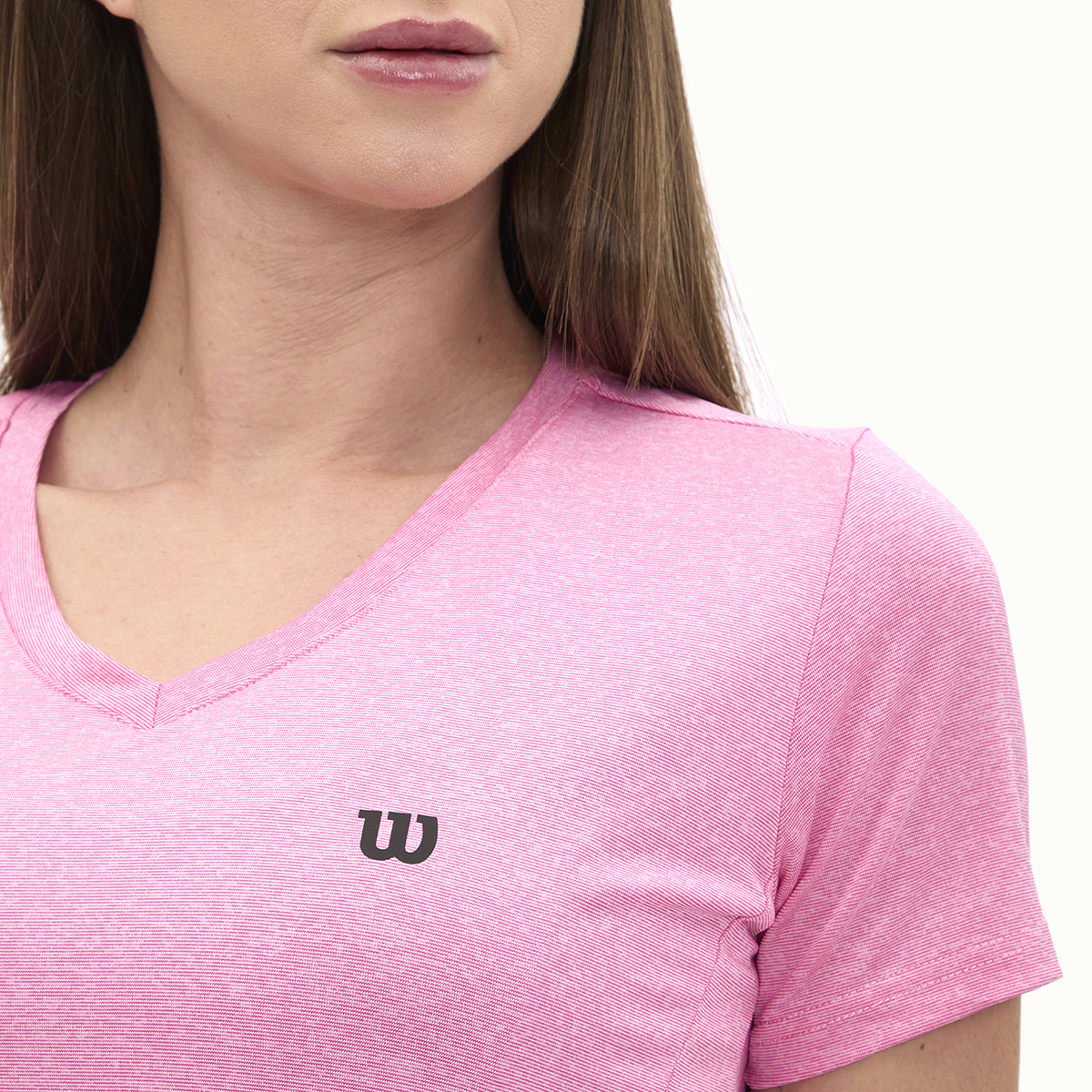 Foto 5 pulgar | Playera Wilson Cuello V Jaspeada Para Mujer