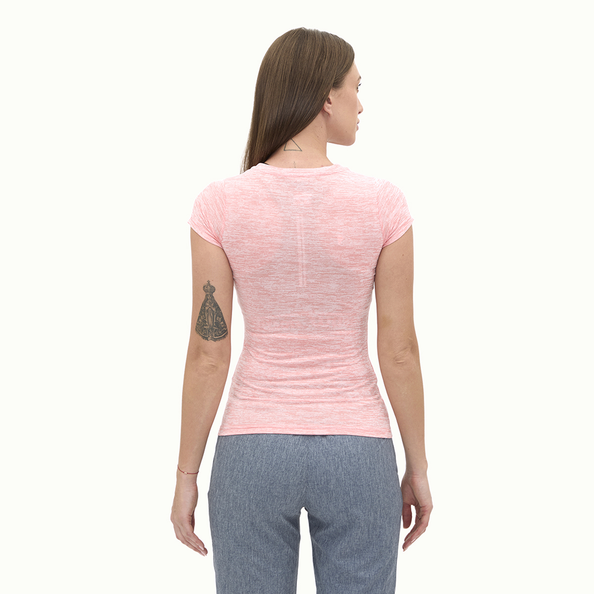 Foto 5 pulgar | Playera Wilson Cuello V Jaspeada Para Mujer