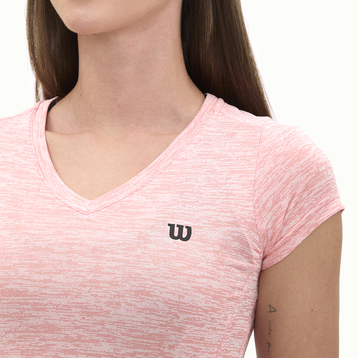Foto 5 | Playera Wilson Cuello V Jaspeada Para Mujer