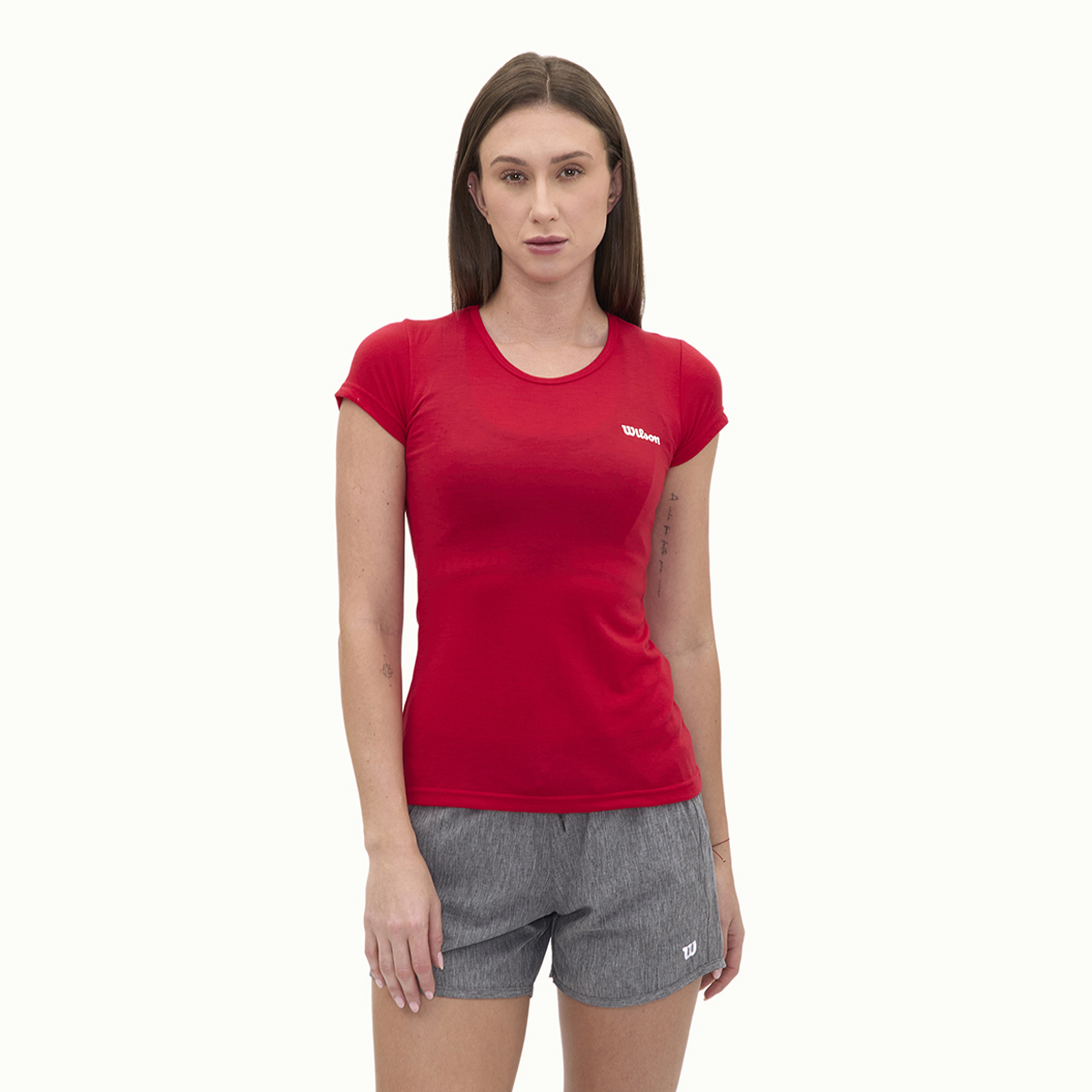 Foto 2 pulgar | Playera Wilson Polyspun Cuello Redondo Lisa Para Mujer