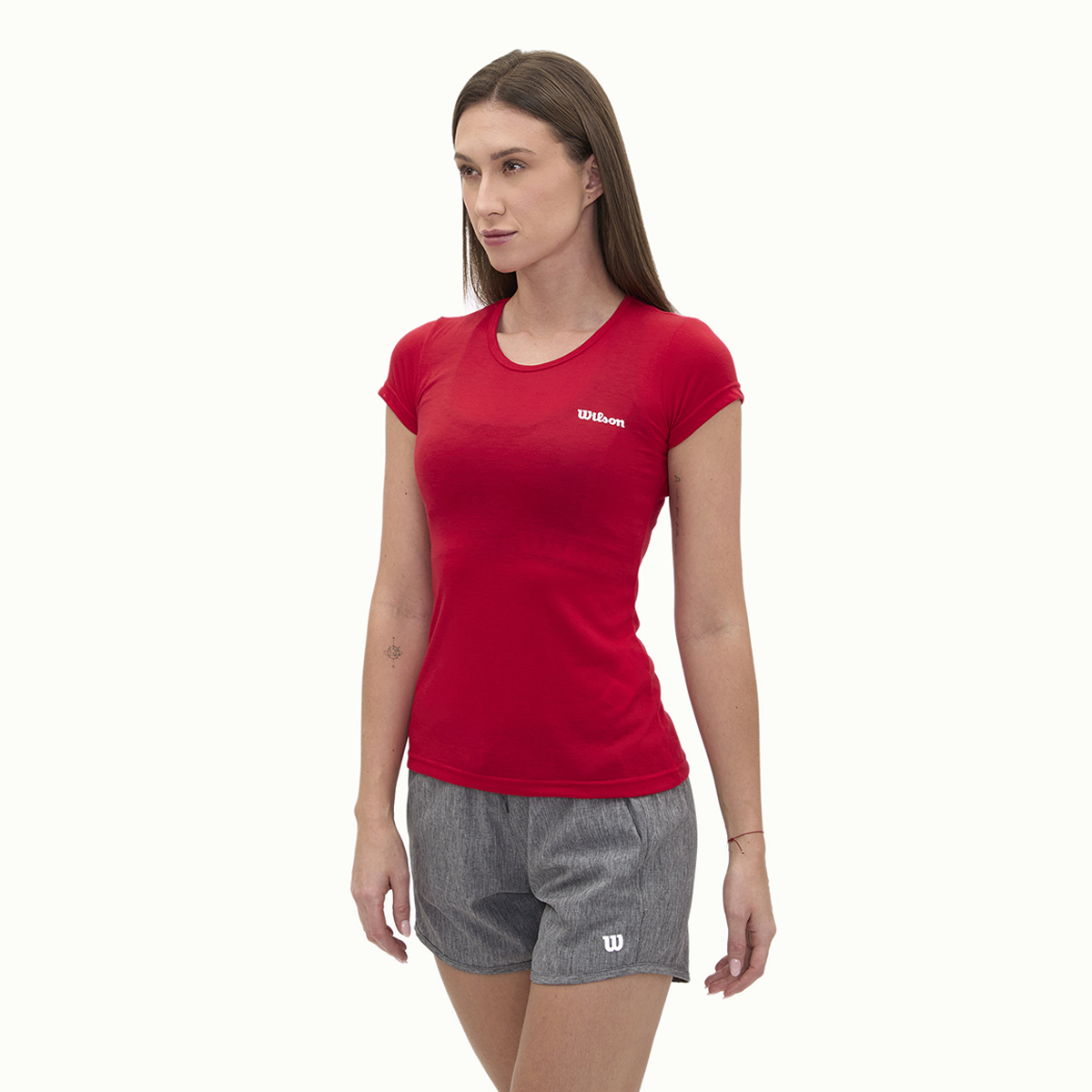 Foto 3 pulgar | Playera Wilson Polyspun Cuello Redondo Lisa Para Mujer
