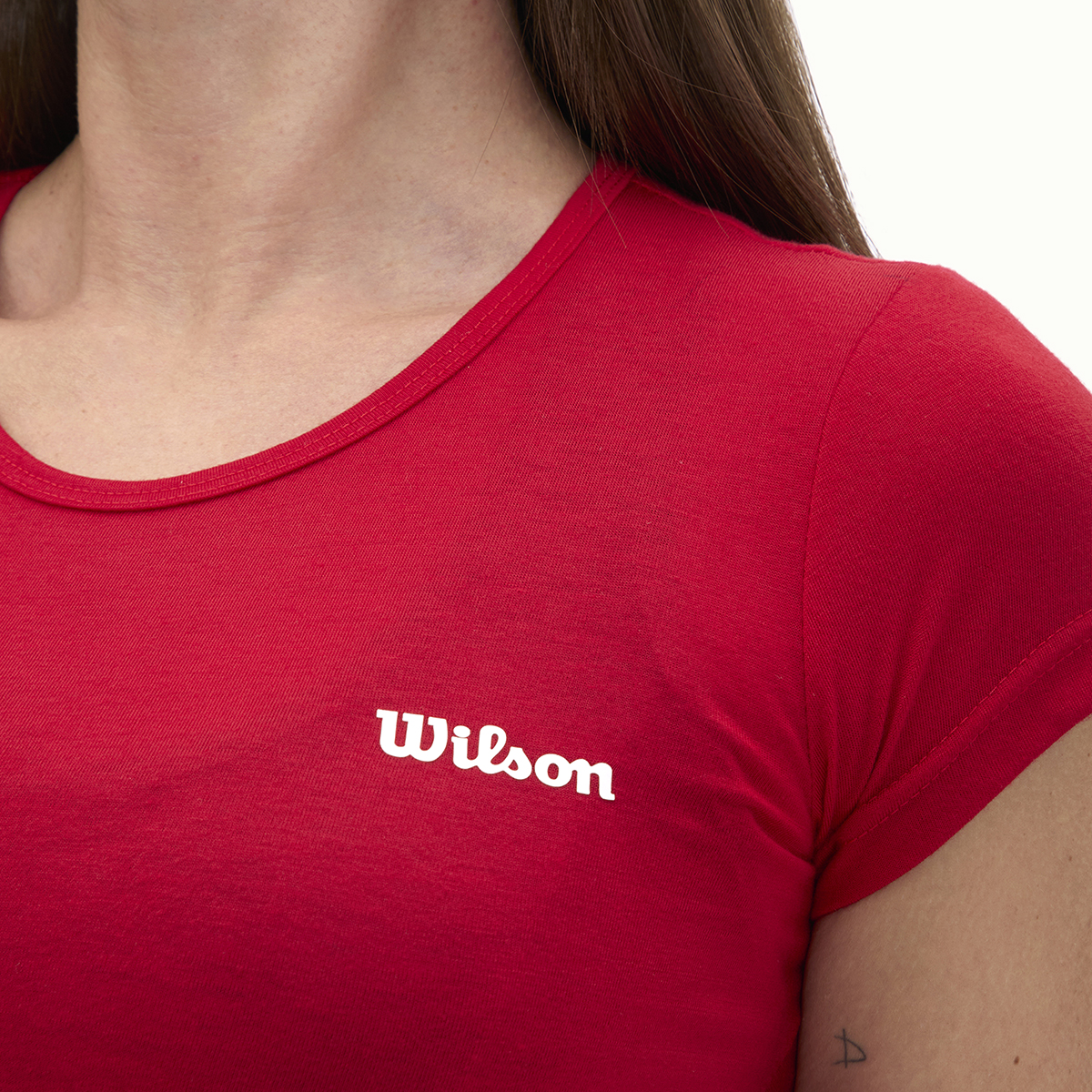 Foto 5 pulgar | Playera Wilson Polyspun Cuello Redondo Lisa Para Mujer