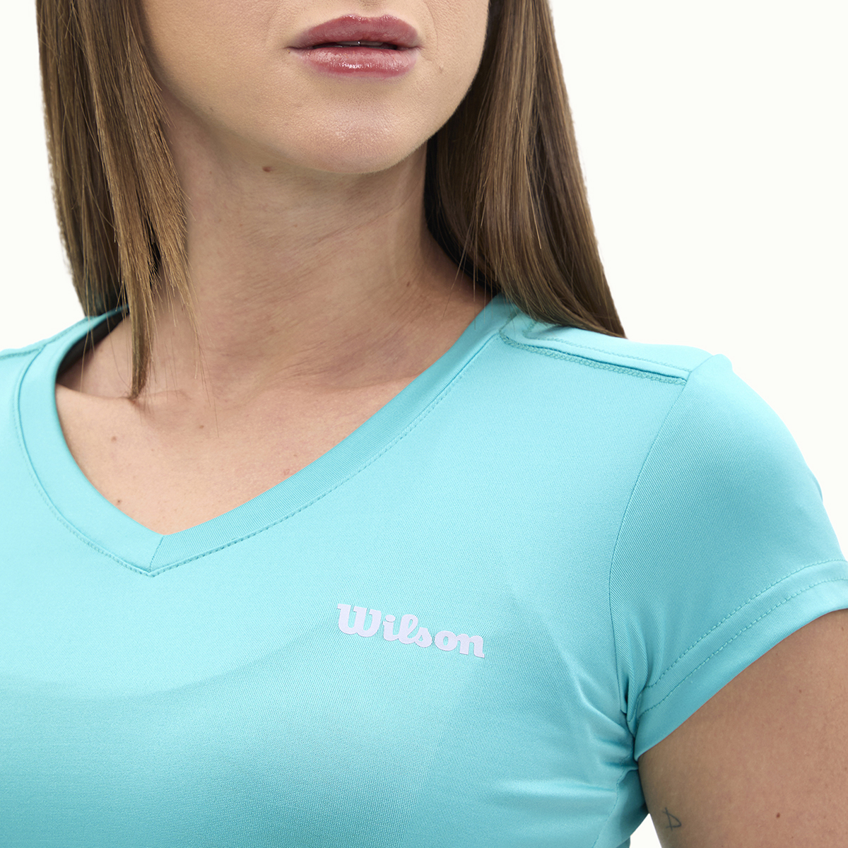 Foto 5 pulgar | Playera Wilson Ultra Ligera Cuello V Para Mujer