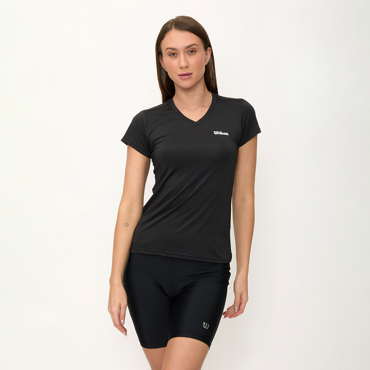 Foto 2 pulgar | Playera Wilson Ultra Ligera Cuello V Para Mujer