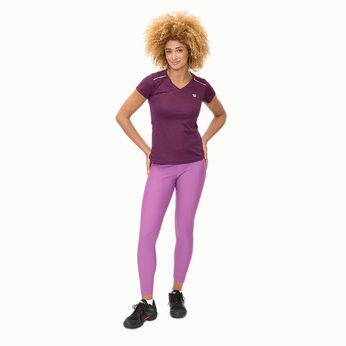 Foto 5 pulgar | Playera Wilson Cuello V Ventilada Para Mujer