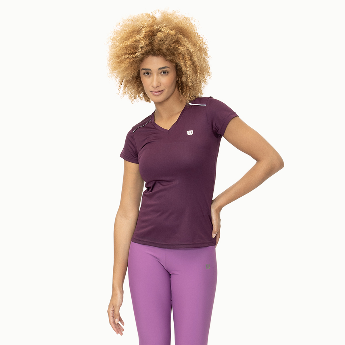 Foto 6 pulgar | Playera Wilson Cuello V Ventilada Para Mujer