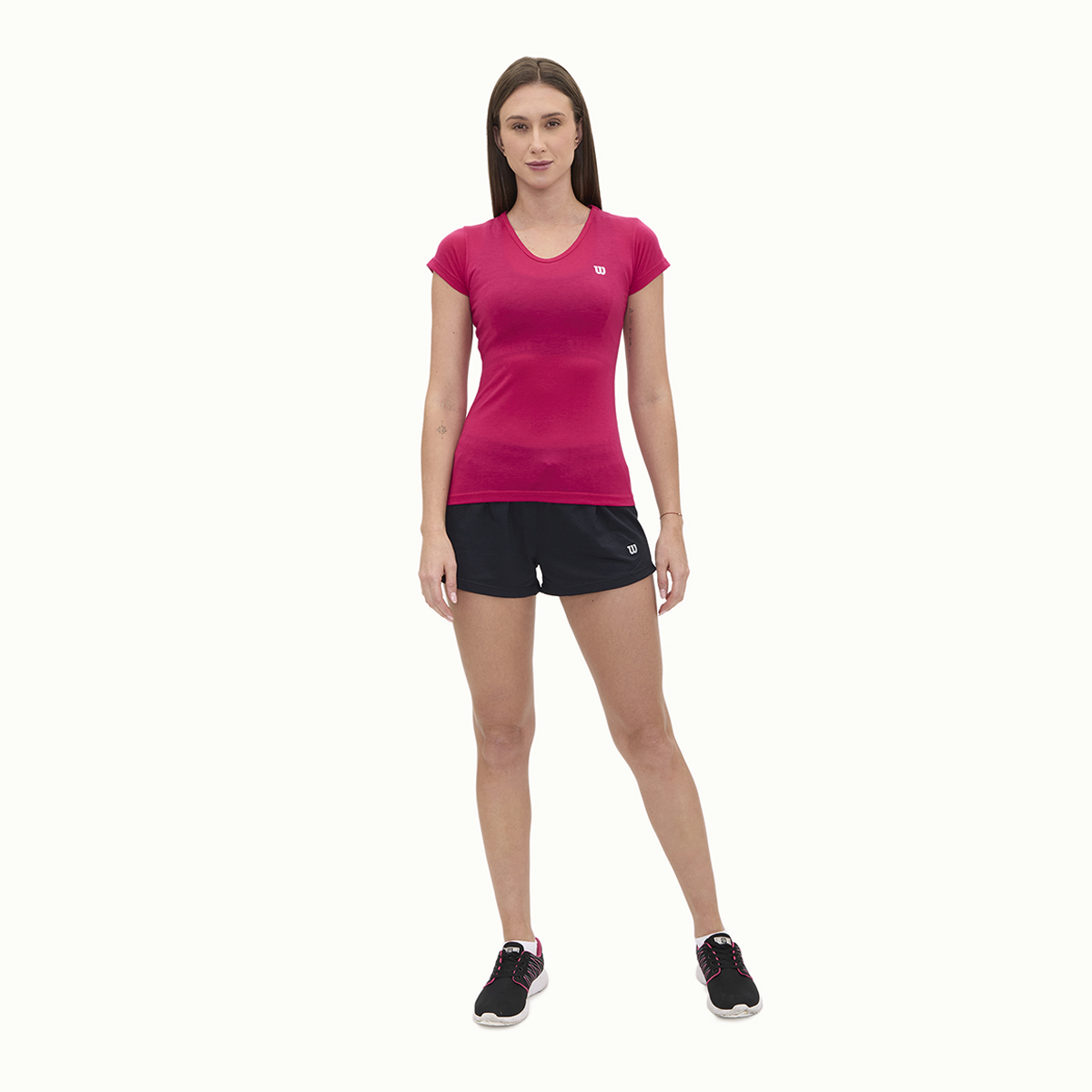 Foto 6 | Playera Wilson Polyspun Cuello V Lisa Para Mujer