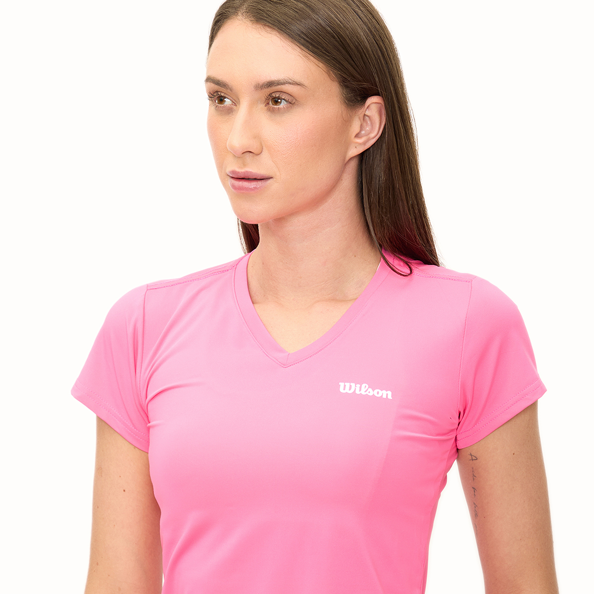Foto 3 | Playera Wilson Ultra Ligera Cuello V Para Mujer