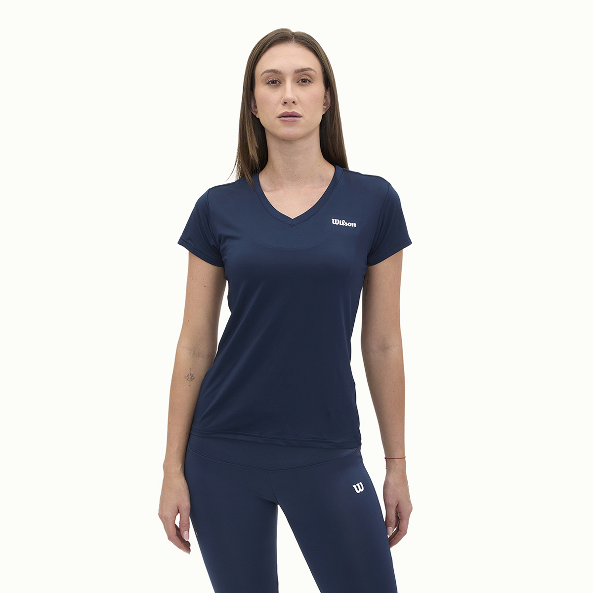 Foto 2 pulgar | Playera Wilson Ultra Ligera Cuello V Para Mujer
