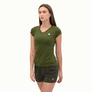 Foto 2 | Playera Wilson Polyspun Cuello V Lisa Para Mujer