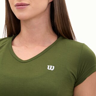 Foto 3 | Playera Wilson Polyspun Cuello V Lisa Para Mujer