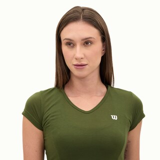 Foto 4 | Playera Wilson Polyspun Cuello V Lisa Para Mujer