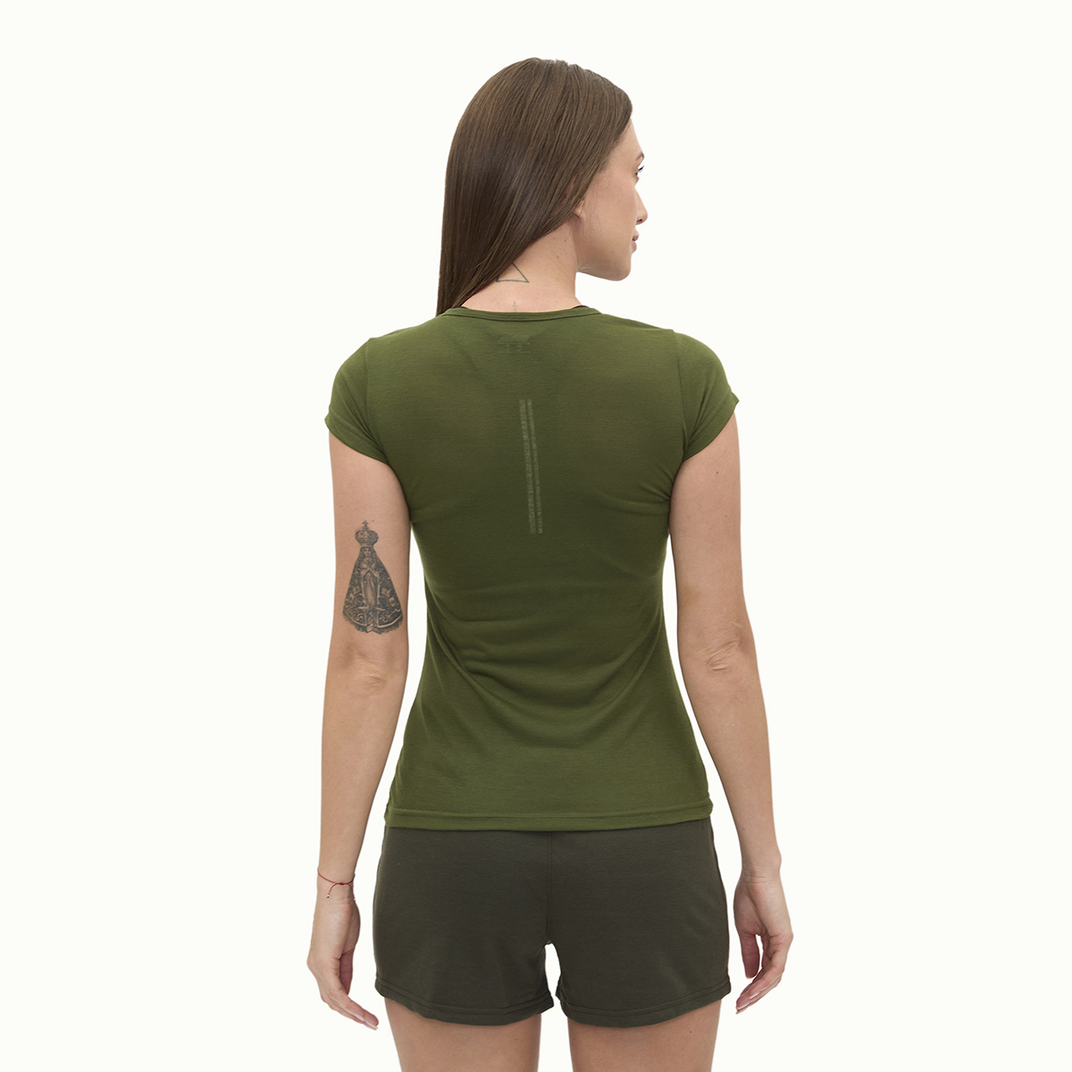 Foto 6 pulgar | Playera Wilson Polyspun Cuello V Lisa Para Mujer