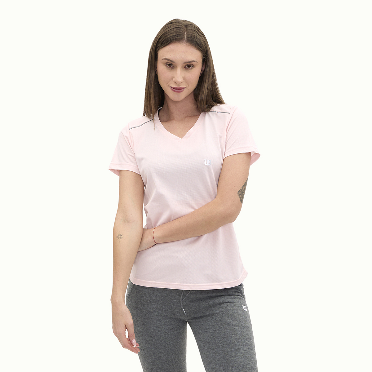 Foto 2 pulgar | Playera Wilson Cuello V Ventilada Para Mujer
