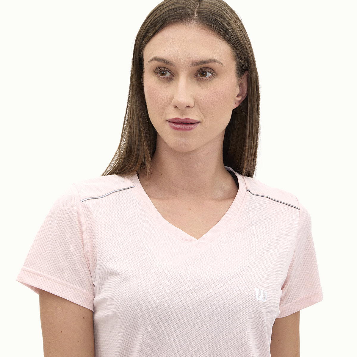 Foto 3 pulgar | Playera Wilson Cuello V Ventilada Para Mujer
