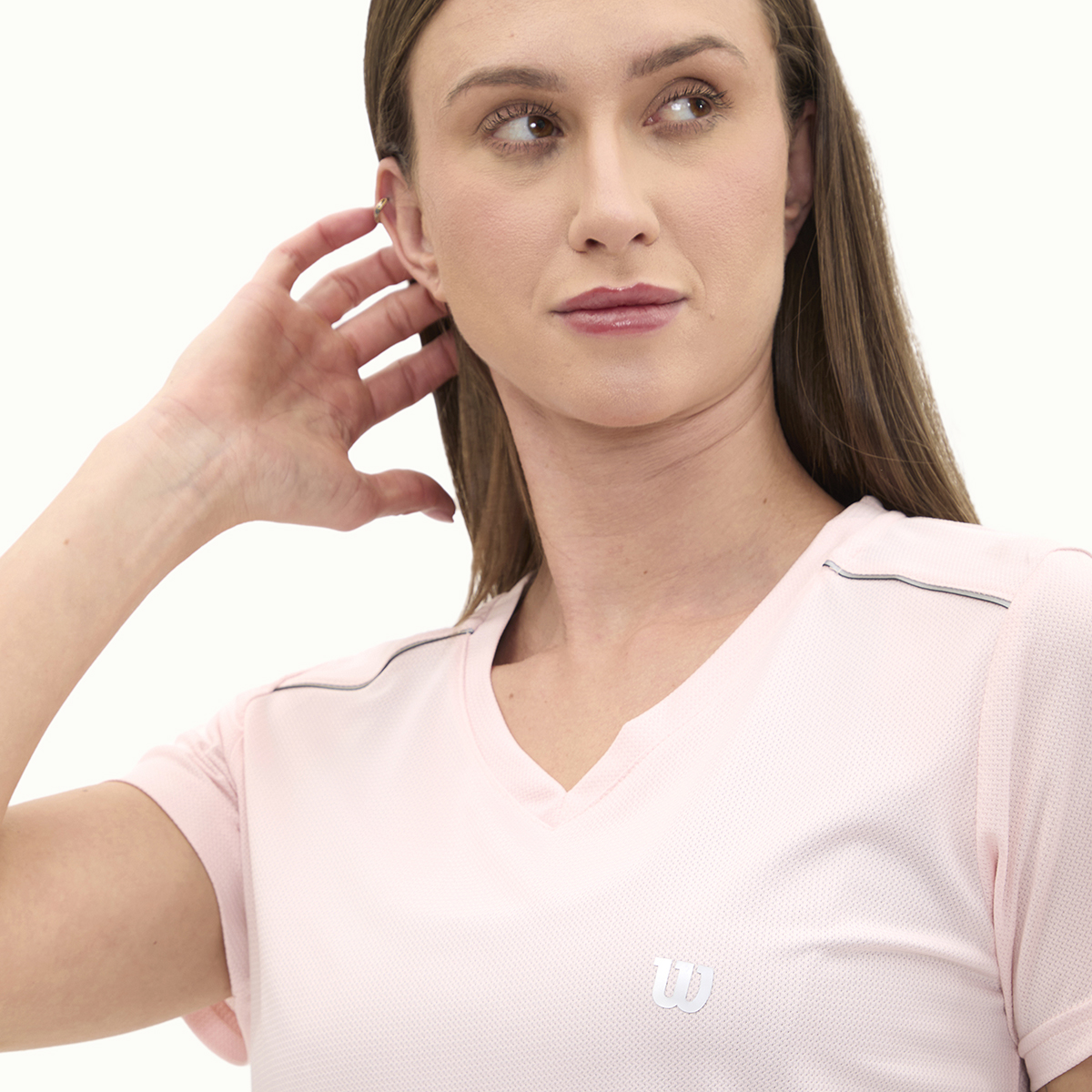 Foto 5 pulgar | Playera Wilson Cuello V Ventilada Para Mujer