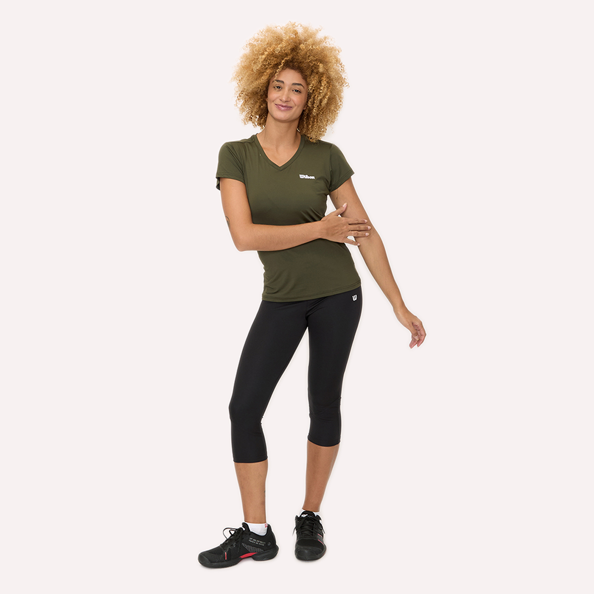 Foto 6 pulgar | Playera Wilson Ultra Ligera Cuello V Para Mujer
