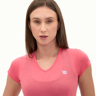 Foto 2 | Playera Wilson Polyspun Cuello V Lisa Para Mujer